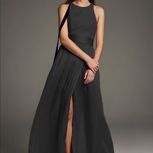 White by Vera wang high halter bridesmaid dress